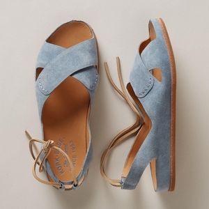 Women's Aaron Sandals by Kork-Ease, blue suede shoes